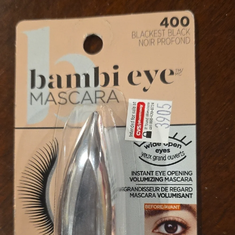 (J52) NWT L'Oreal Paris Bambi Eye Mascara in Blackest Black 400